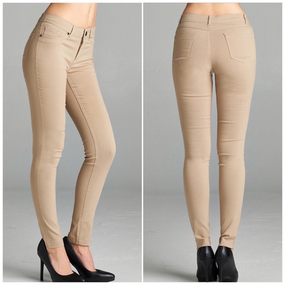 ❗️CLOSING SALE❗️ New Khaki 5 Ponte Skinny Pants - Picture 2 of 2